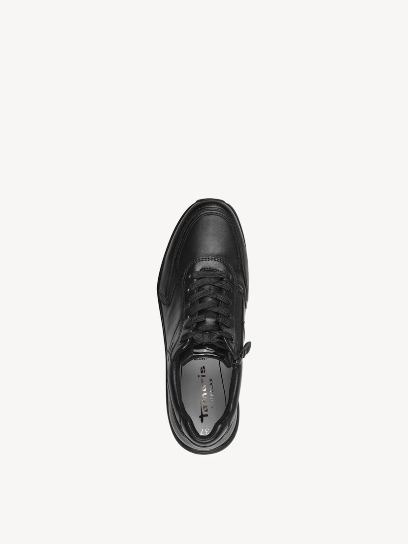 Leren Sneaker - zwart, BLACK UNI, hi-res
