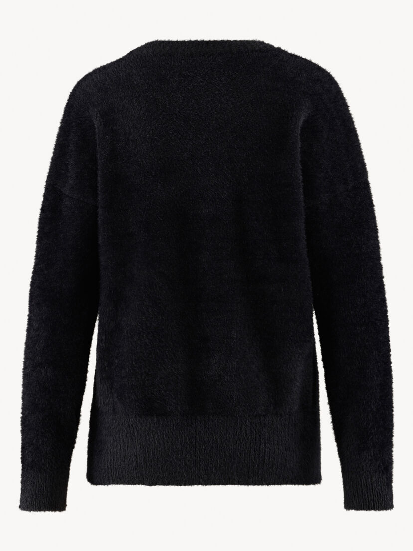 Gebreide trui - zwart, Black Beauty, hi-res