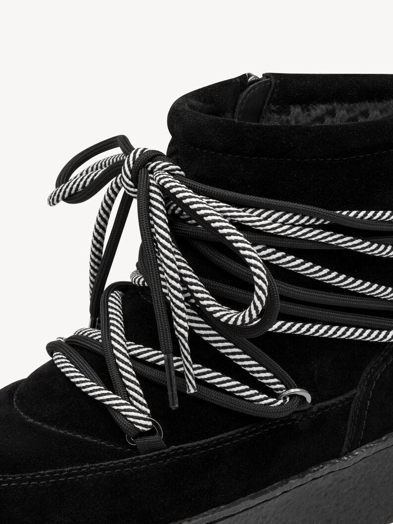 Lederstiefelette - schwarz Warmfutter, BLACK, hi-res