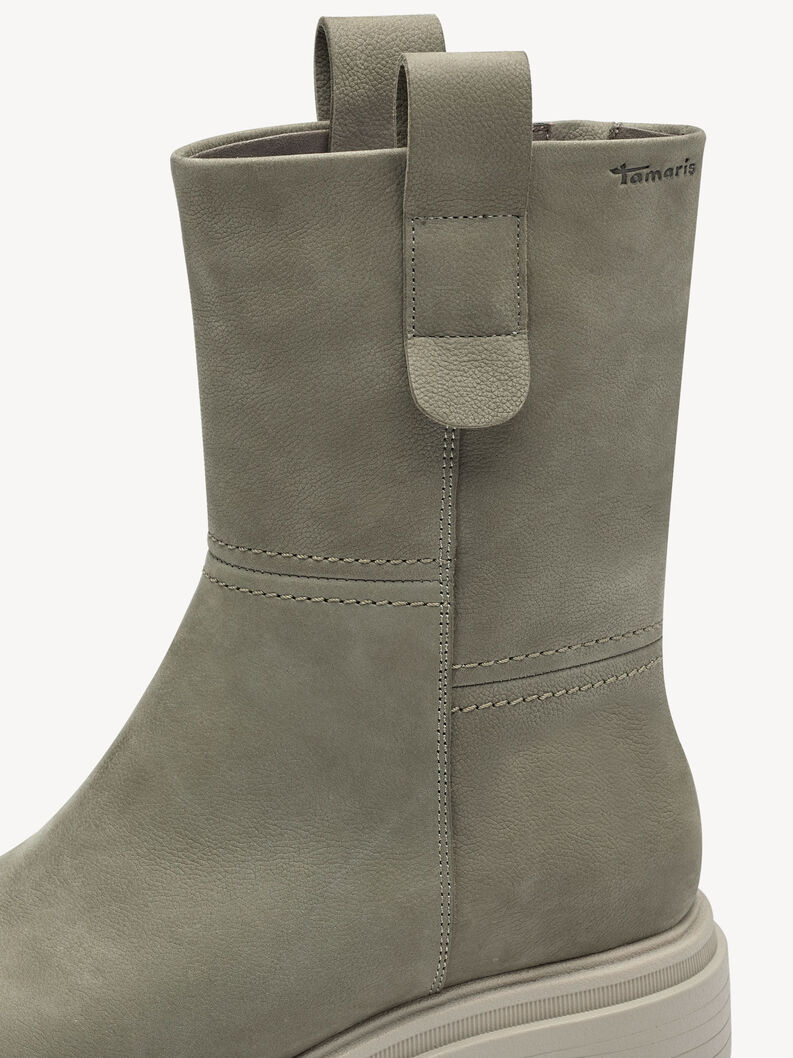 Lederstiefelette - gr&uuml;n Warmfutter, SAGE, hi-res