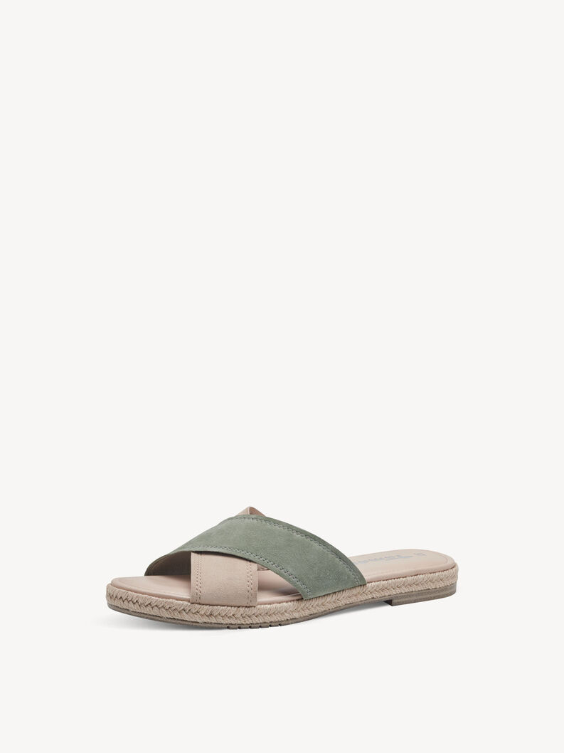Leather Mule - green, SAGE COMB, hi-res