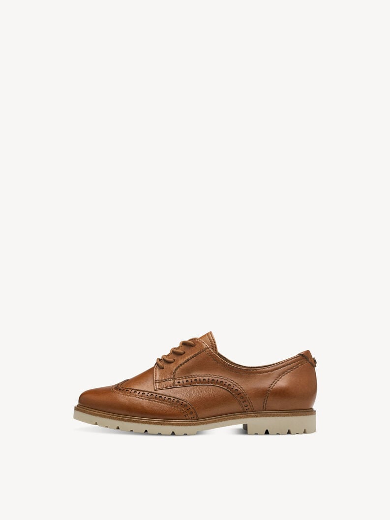Leather Low shoes - brown, COGNAC LEATHER, hi-res