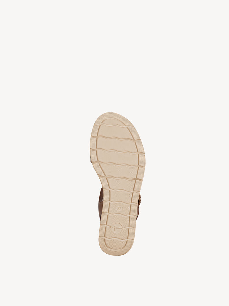 Ledersandalette - braun, COGNAC, hi-res