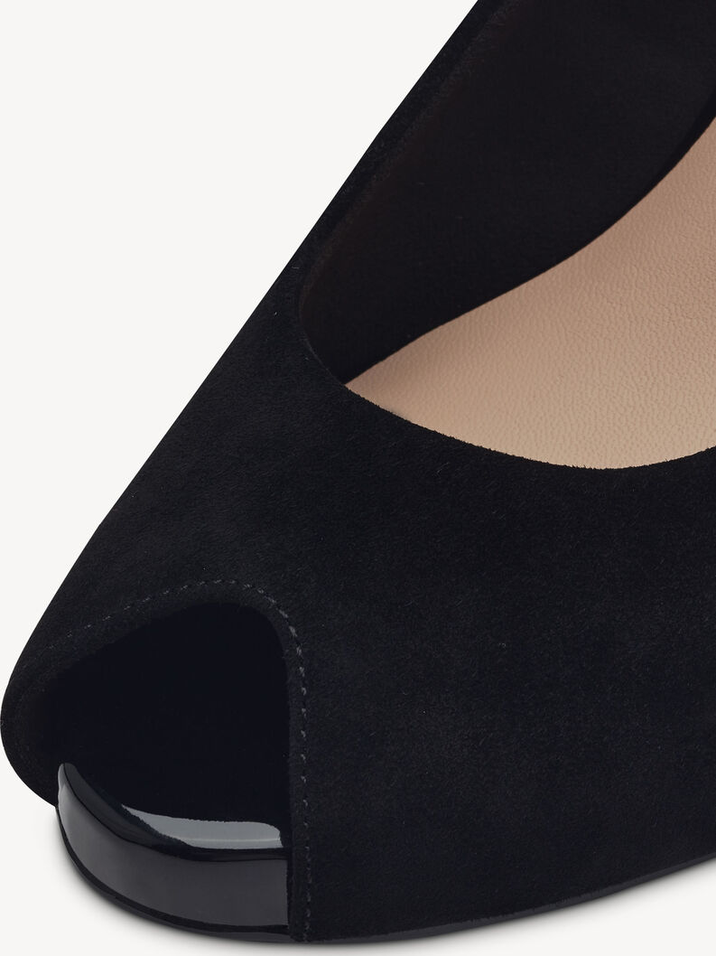 Leather Peeptoe black 1-29609-42-001: Buy Tamaris Pumps online!