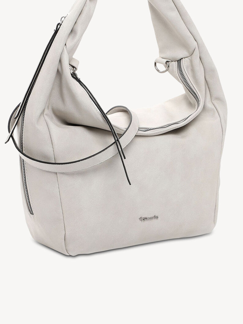 Handtas - grijs, ecru, hi-res