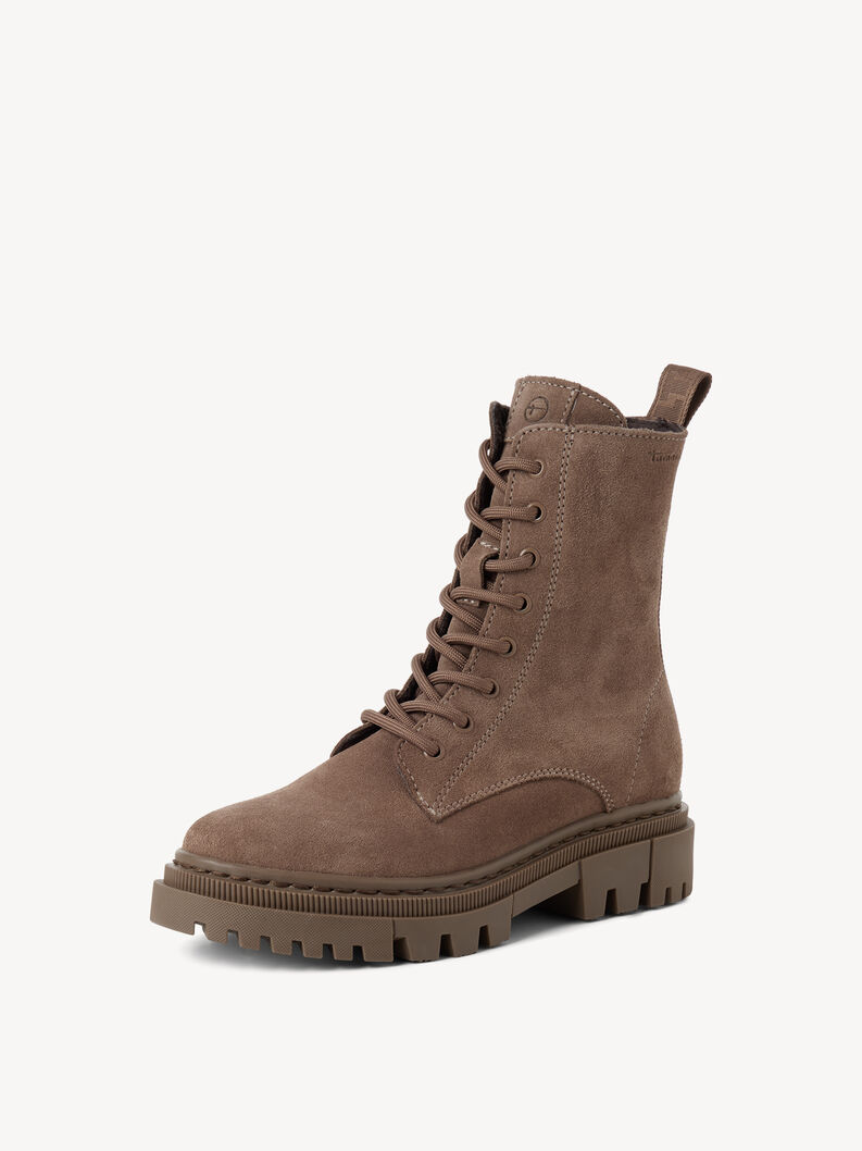 Lederstiefelette - beige, TAUPE, hi-res