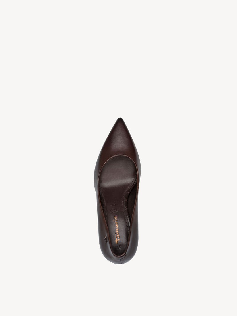 Leren Pumps - bruin, MAHOGANY LEA., hi-res