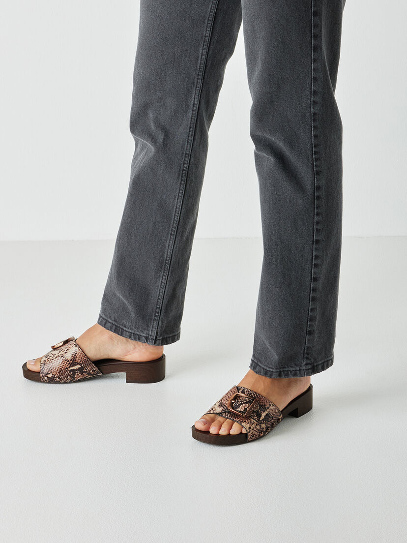 Slipper - bruin, BROWN SNAKE, hi-res