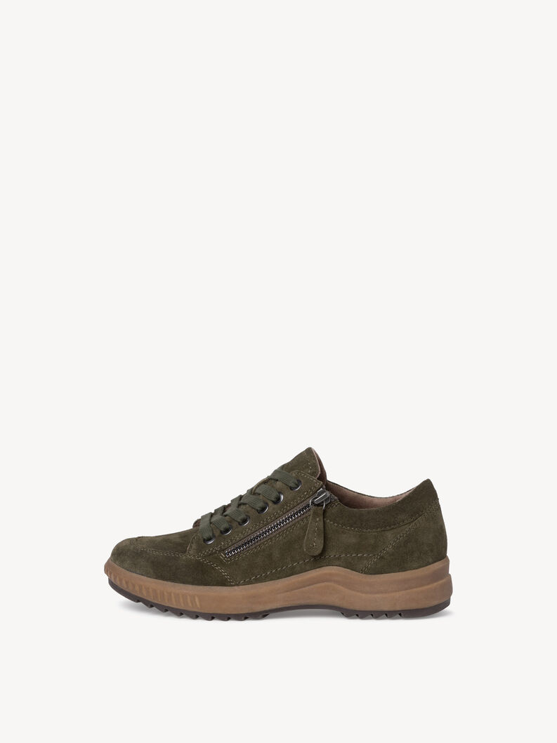 Leather Sneaker - green, khaki, hi-res