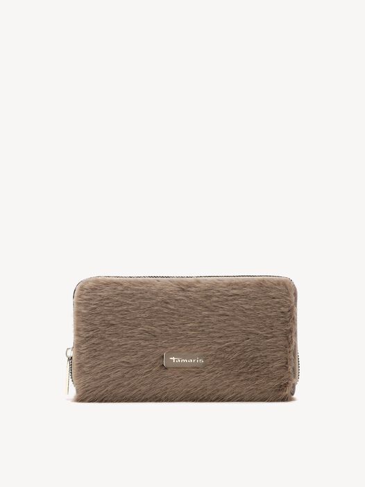 Portemonnee, taupe, hi-res
