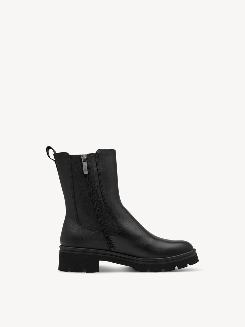 Leder Chelsea Boot - schwarz, BLACK, hi-res