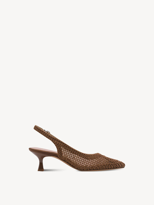 Slingpumps, BROWN, hi-res