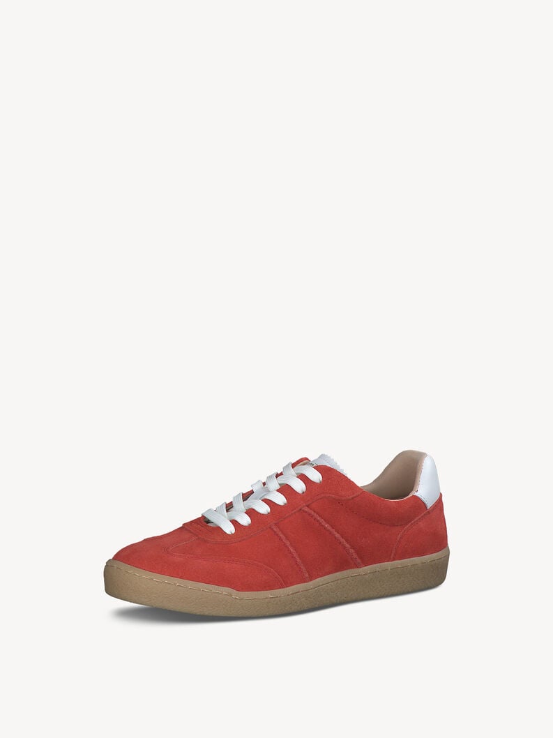 Leather Sneaker - red, RED, hi-res
