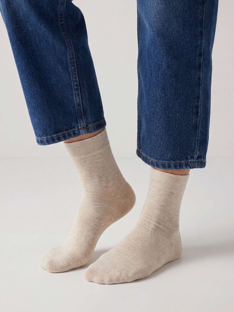 Socks 2-pack, beige mel./beige mel., hi-res