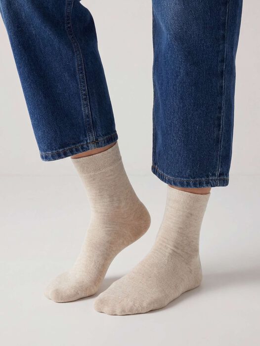 Sokken, 2-pack, beige mel./beige mel., hi-res