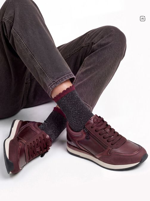 Sneaker, BURGUNDY COMB, hi-res
