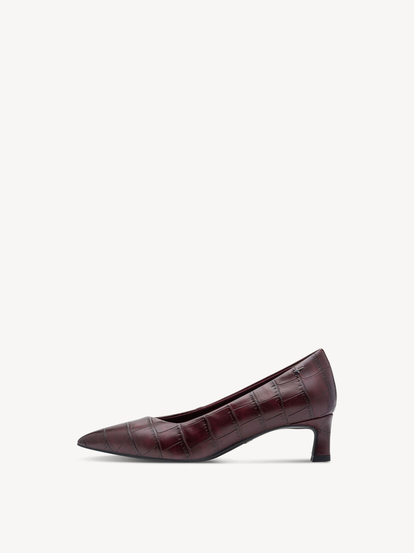 Pumps - rood, MERLOT CROCO, hi-res