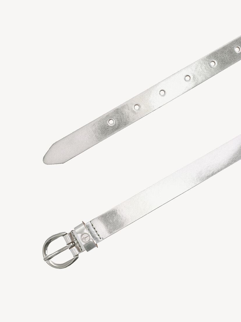 Leren Riem - zilver, Silber, hi-res