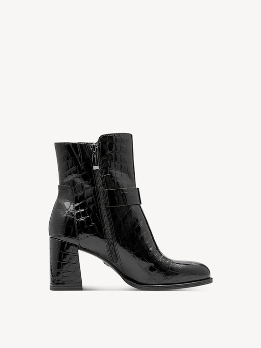 Enkellaarsje, BLACK CROCO, hi-res
