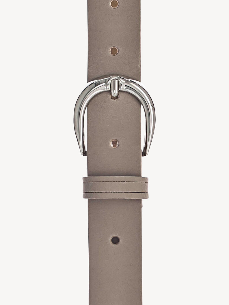 Leather Belt - grey, grau taupe, hi-res
