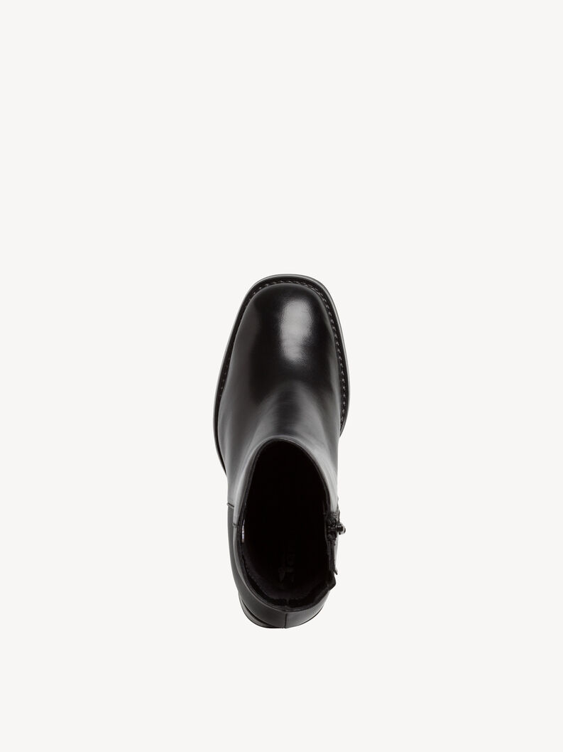 Bottine en cuir - noir, BLACK, hi-res
