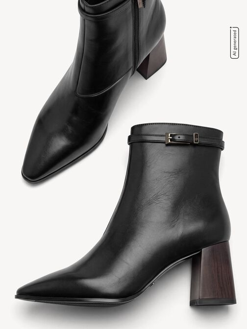 Bottine, BLACK LEATHER, hi-res