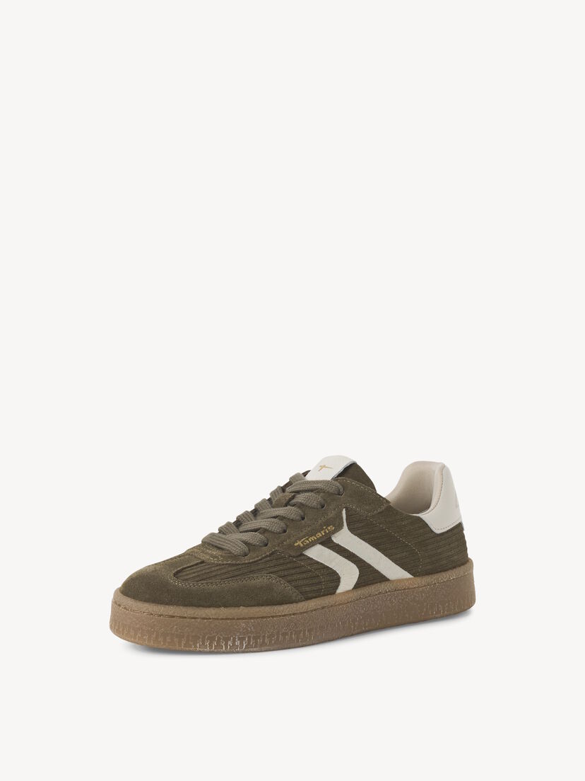 Leren Sneaker - groen, OLIVE, hi-res