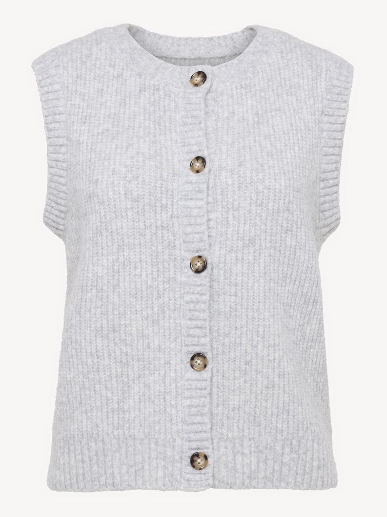 Strickweste, Light Grey Melange, hi-res