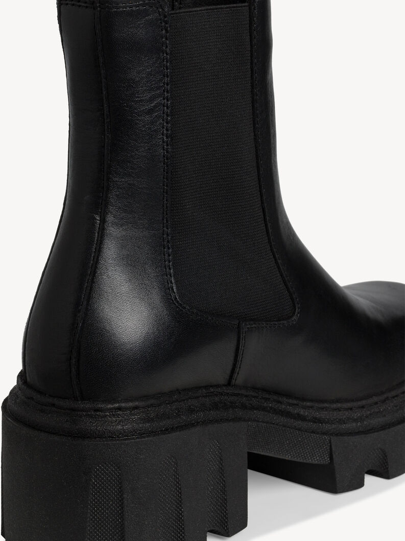 Leren Chelseaboot - zwart, BLACK, hi-res