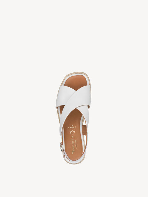 Heeled sandal, WHITE, hi-res