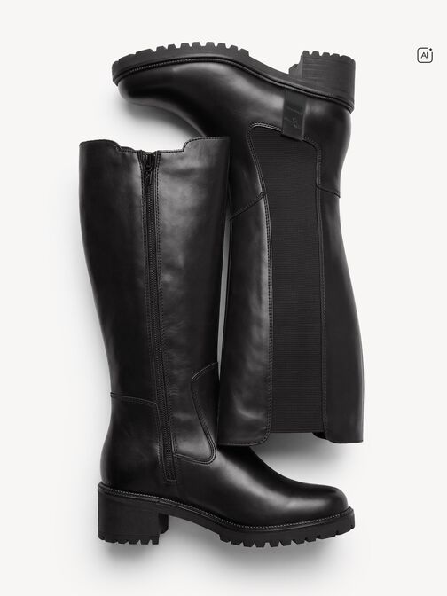 Kozaki, BLACK LEATHER, hi-res