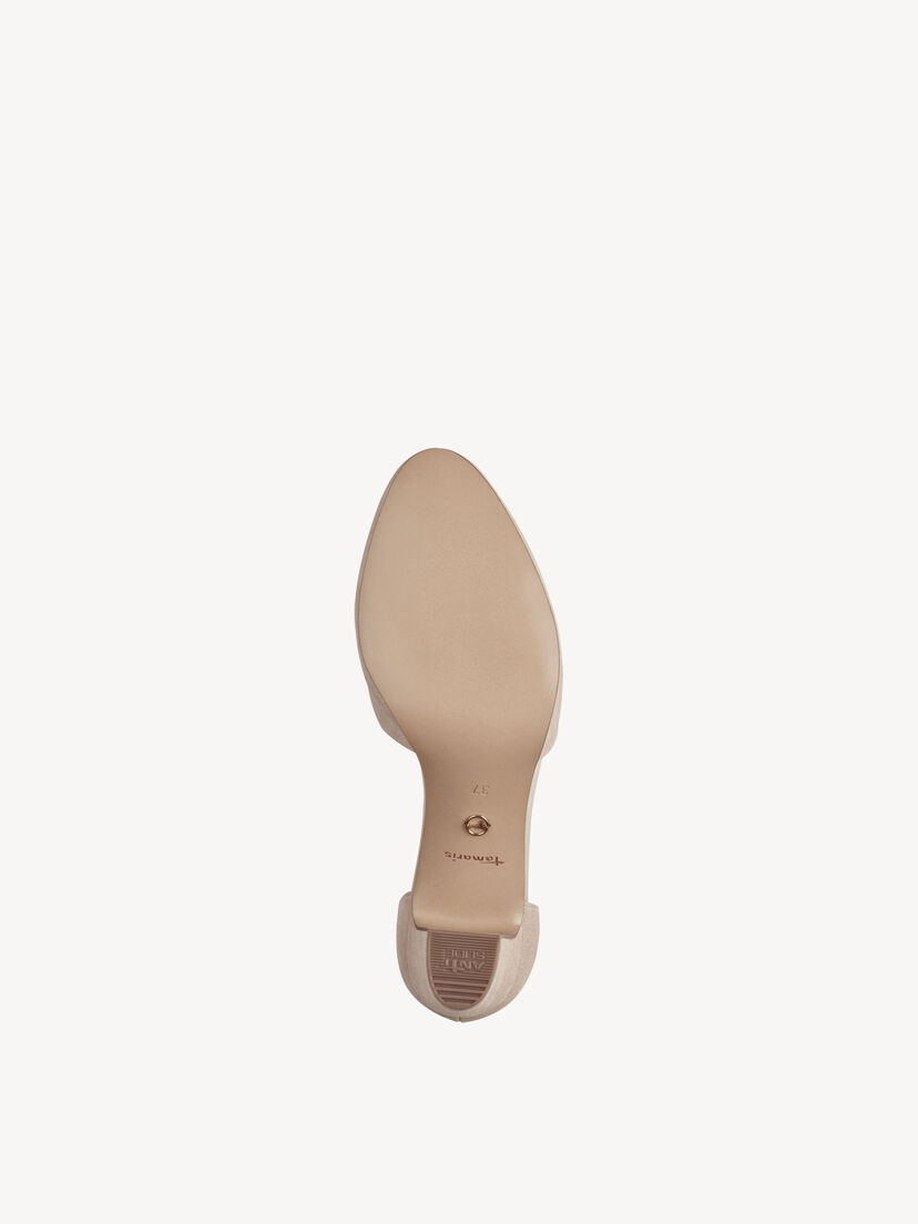 Leren Pumps - beige, NUDE, hi-res