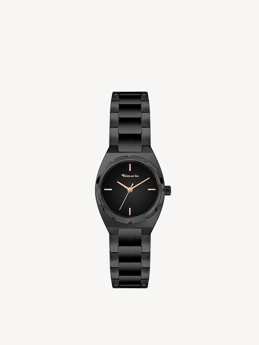 Horloge, schwarz-schwarz, hi-res