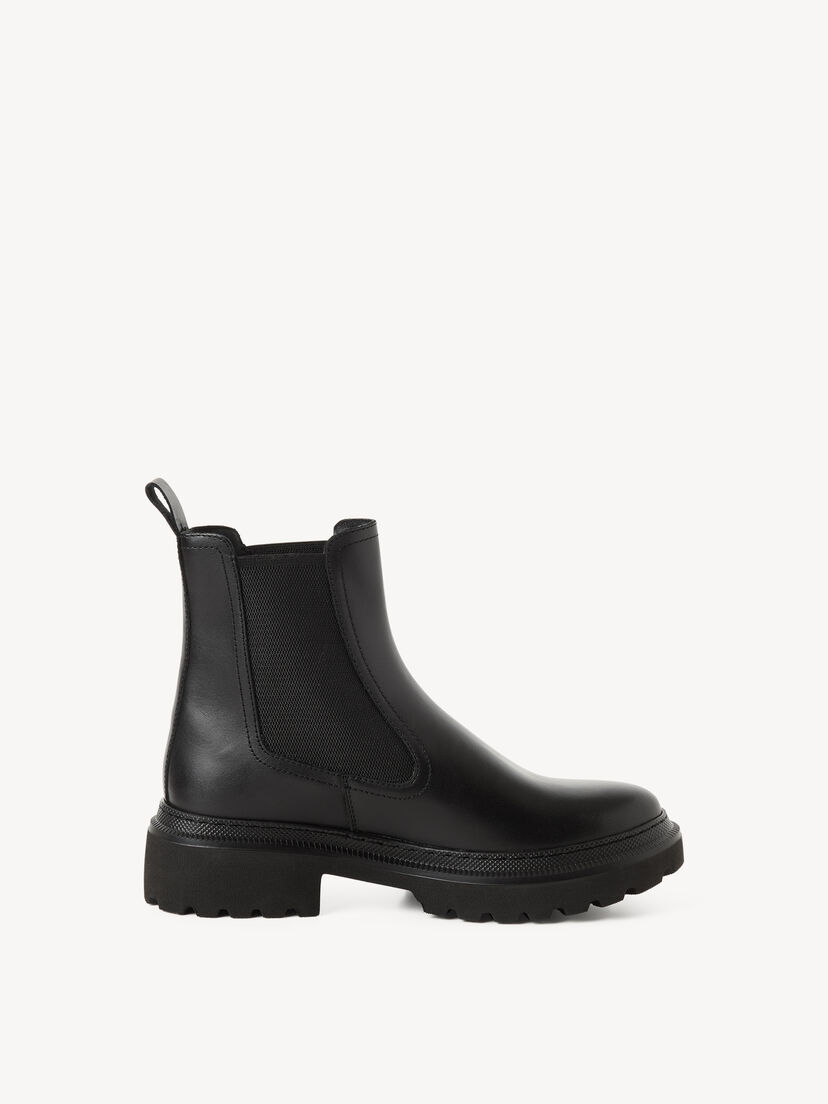 Leren Chelseaboot - zwart, BLACK LEATHER, hi-res