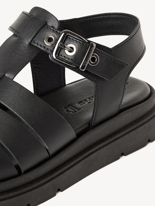 Sandalette, BLACK LEATHER, hi-res