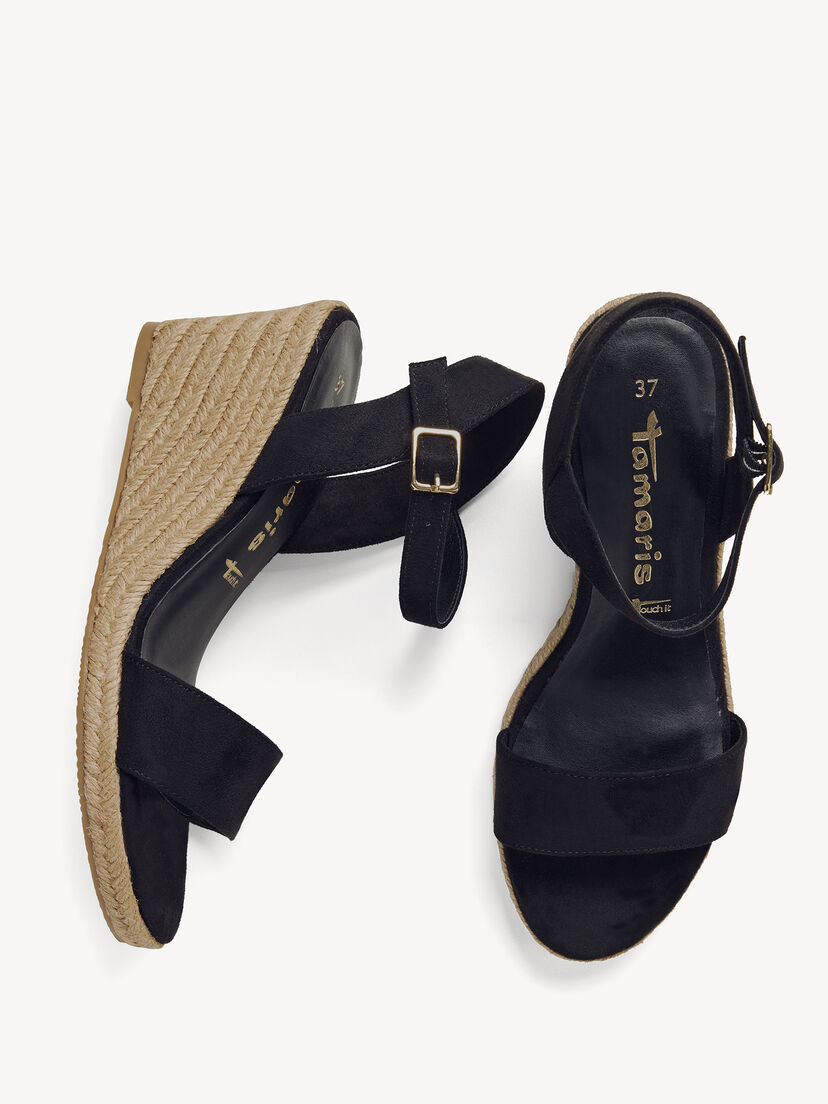 Sandaaltje - zwart, BLACK, hi-res