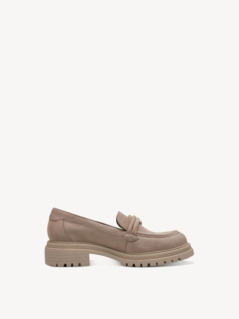 Lederslipper - beige, TAUPE, hi-res