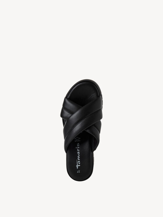 Slipper, BLACK LEATHER, hi-res