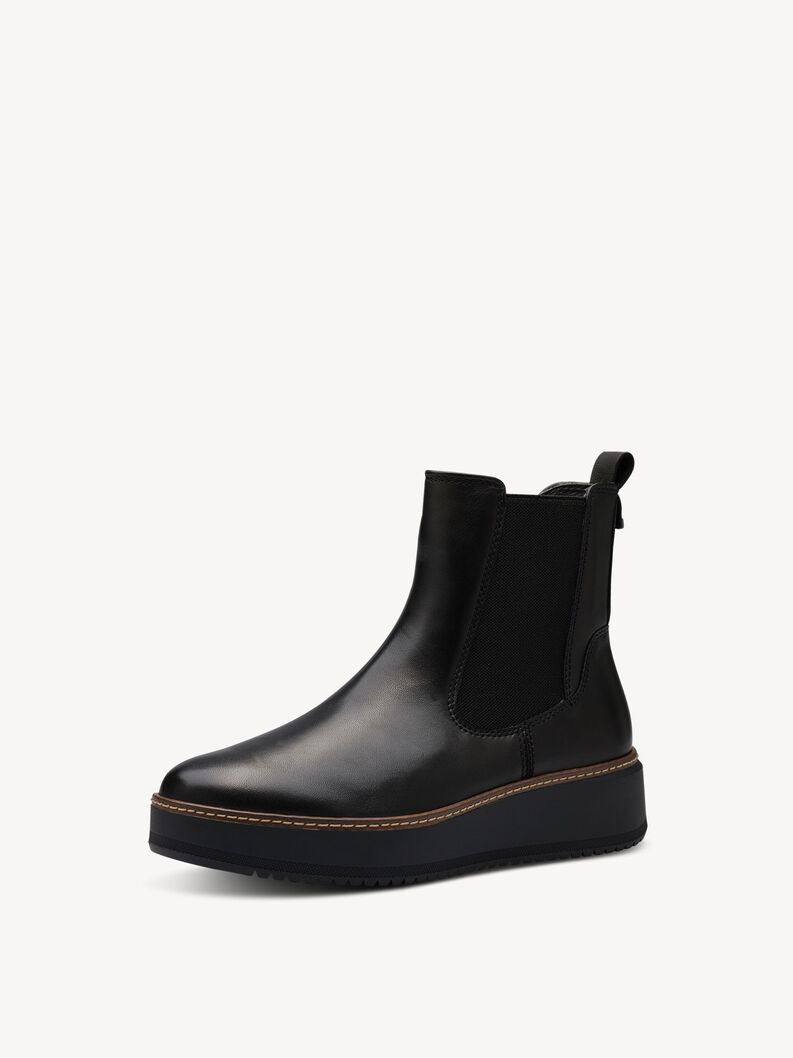 Leder Chelsea Boot - schwarz, BLACK LEATHER, hi-res