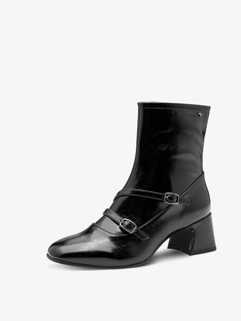 Enkellaarsje - zwart, BLACK, hi-res