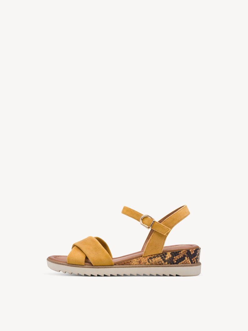 Sandale &agrave; talon, YELLOW, hi-res