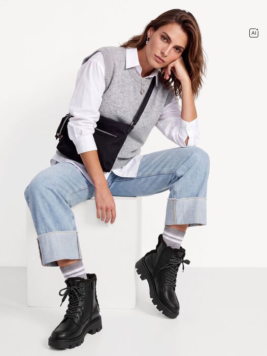 Enkellaarsje, BLACK LEATHER, hi-res