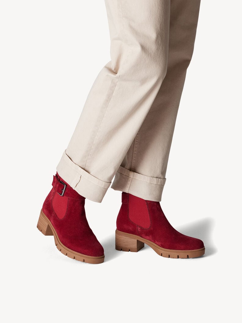 Leather Chelsea boot - red, RED, hi-res