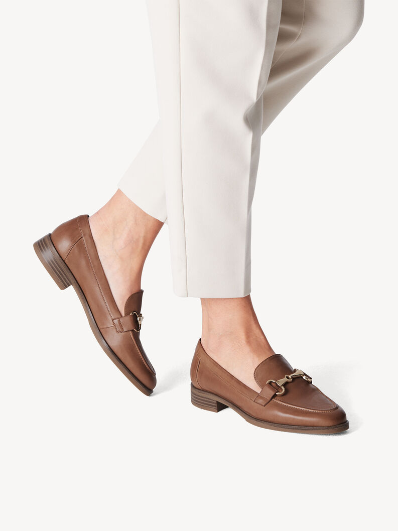 Leren Instappers bruin 1-24223-42-305: Tamaris Lage schoenen