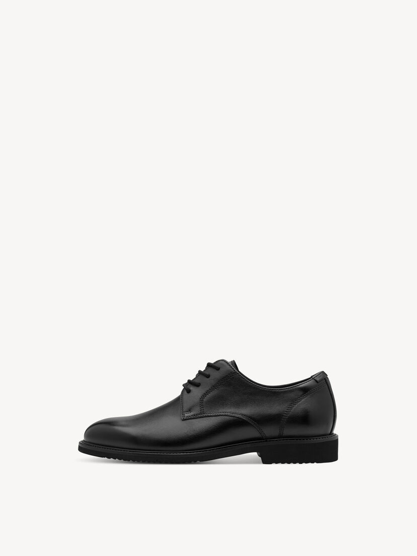 Leren Lage schoen - zwart, BLACK LEATHER, hi-res