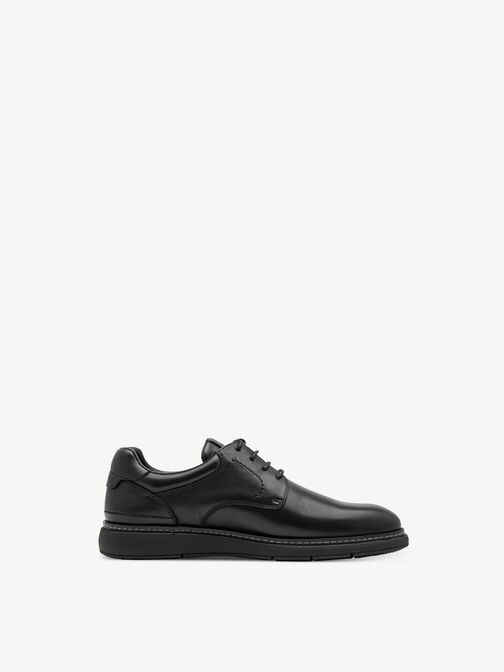Low shoes, BLACK LEATHER, hi-res