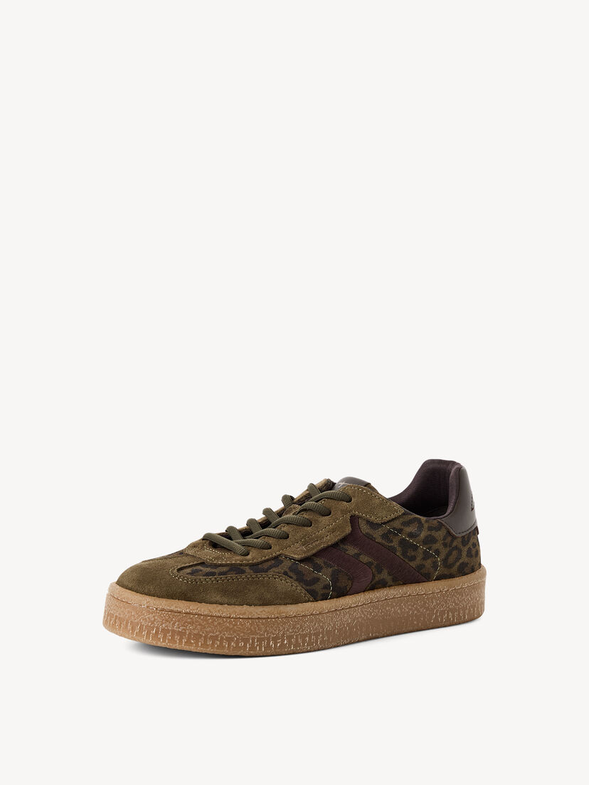 Leren Sneaker - groen, OLIVE LEOPARD, hi-res