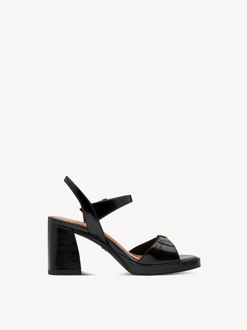 Heeled sandal - black, BLACK, hi-res