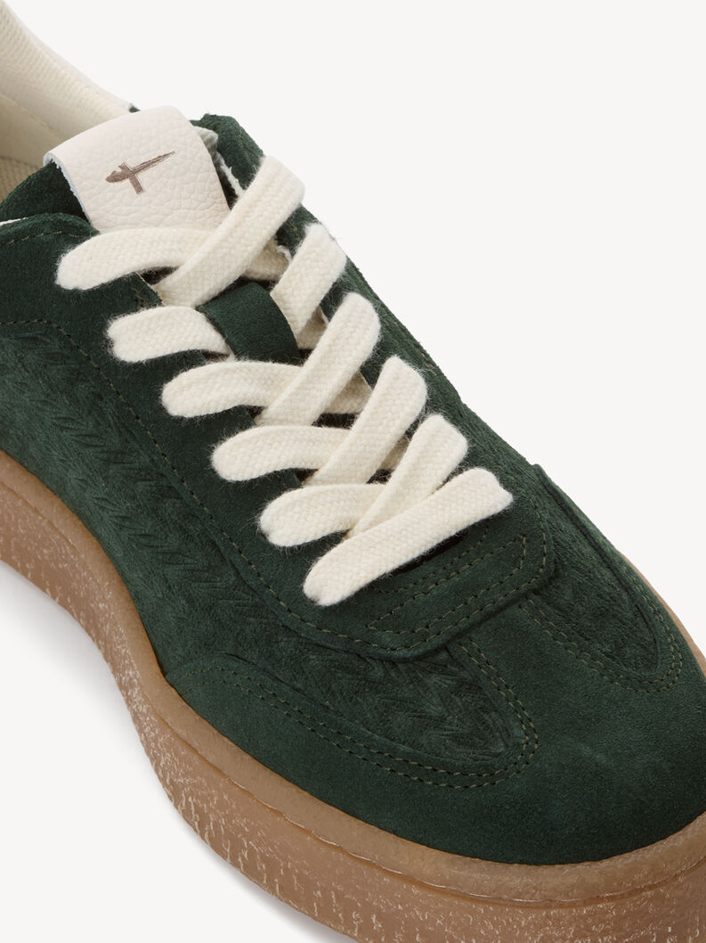 Leather Sneaker - green, BOTTLE, hi-res