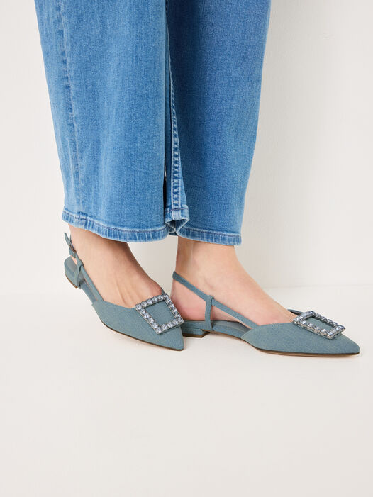 Slingpumps, DENIM, hi-res